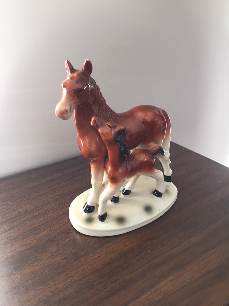 Horse Figurine Ceramic Vintage 60s Decorative Ceramic Horse Etsy