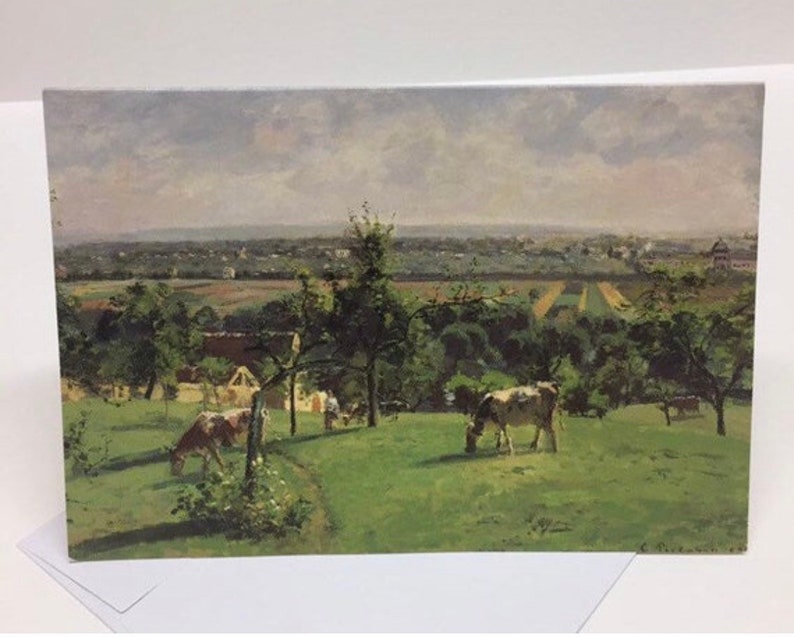 Impressionism Card Camille Pissarro The Hillside of Vesinet