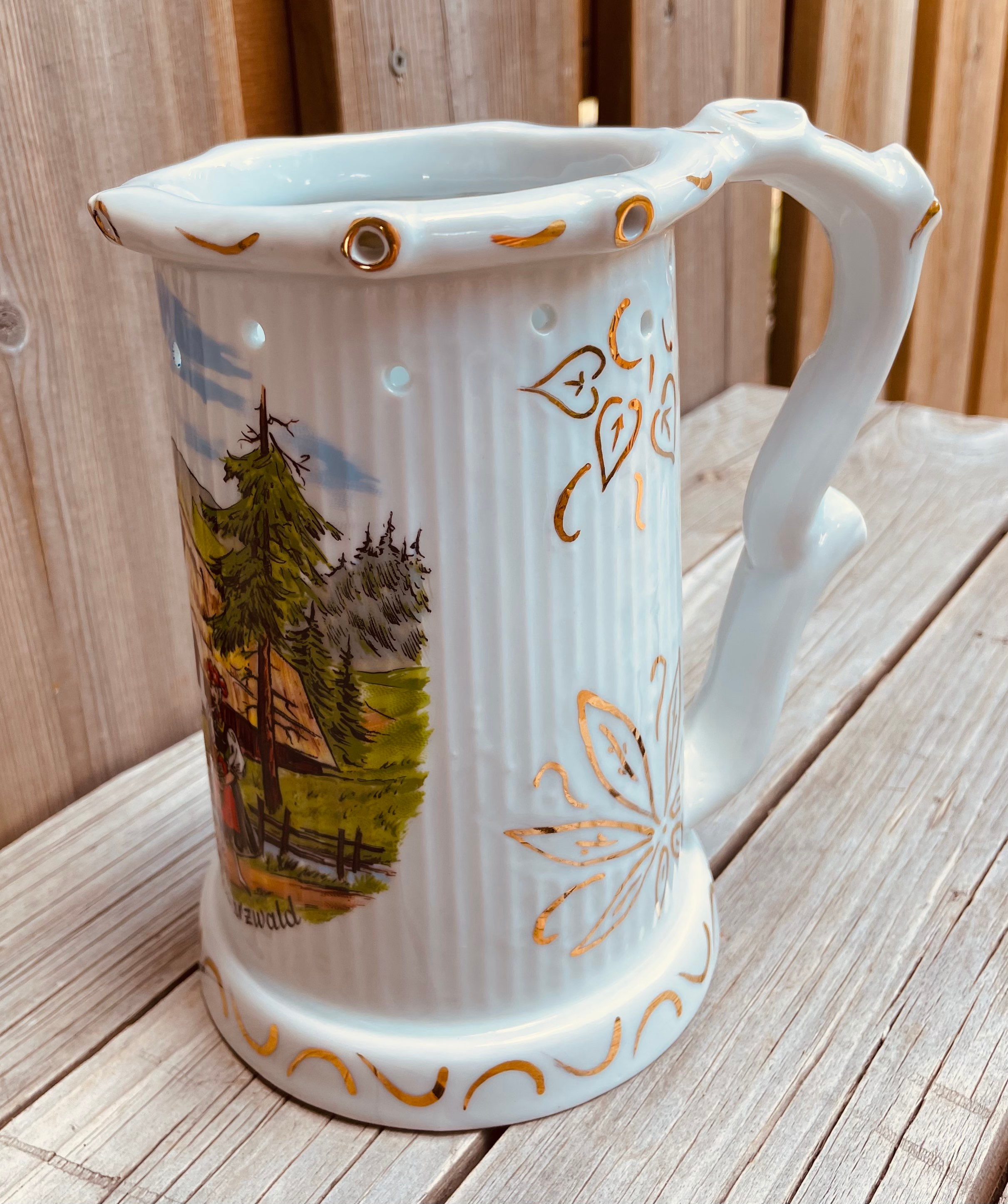 Vintage German lithophane puzzle mug stein Etsy