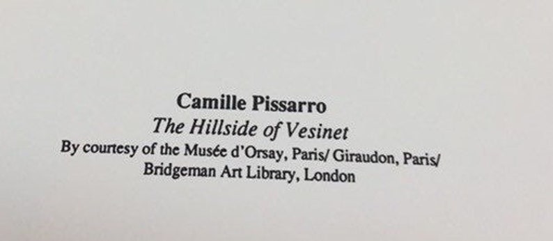 Impressionism Card Camille Pissarro The Hillside of Vesinet