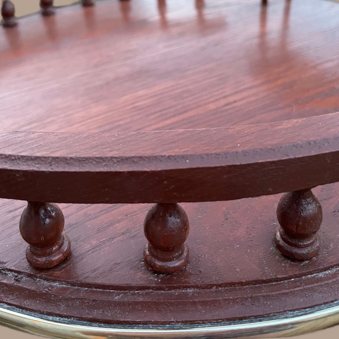 Vintage wooden lazy Susan with napkin holder Etsy