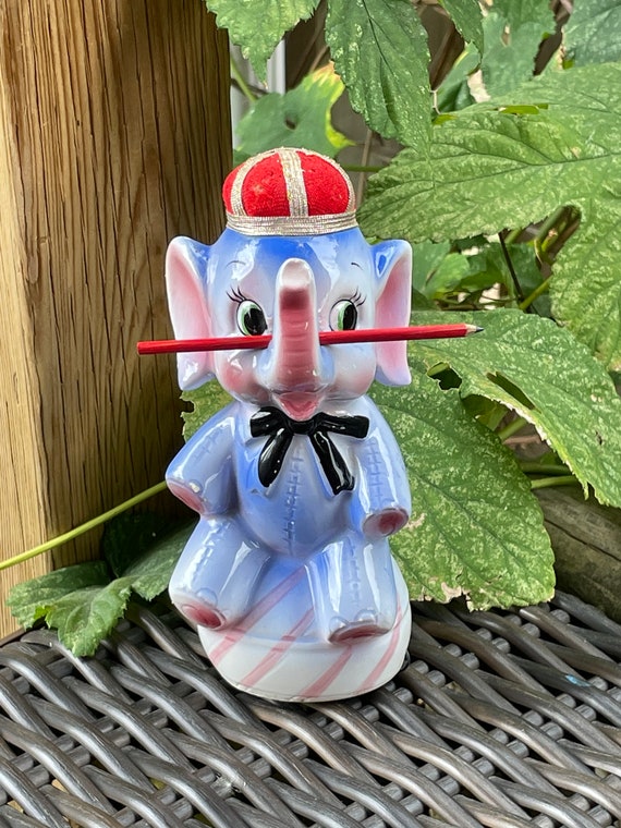 Figurine Aluminium QUIRALU – Éléphant De Cirque – Vintage France