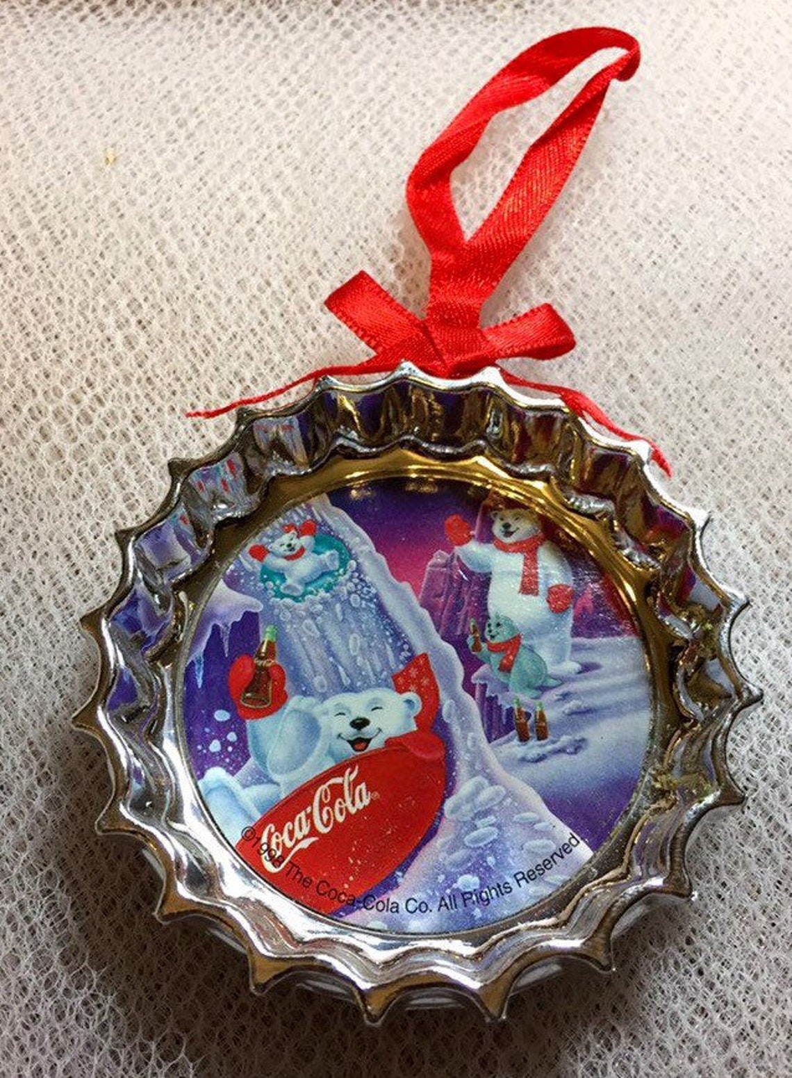 Coca Cola bottle cap Christmas ornament vintage Etsy