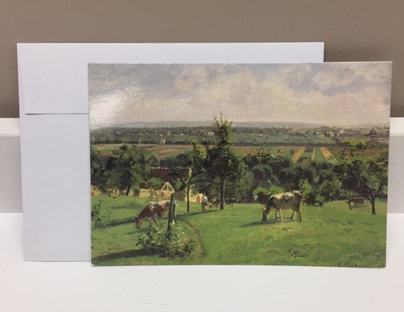 Impressionism Card Camille Pissarro The Hillside of Vesinet