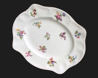 Pareek rectangular floral ceramic serving platter vintage by Johnson Bros