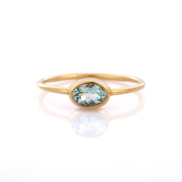 Aquamarine Ring 14k Gold - Etsy