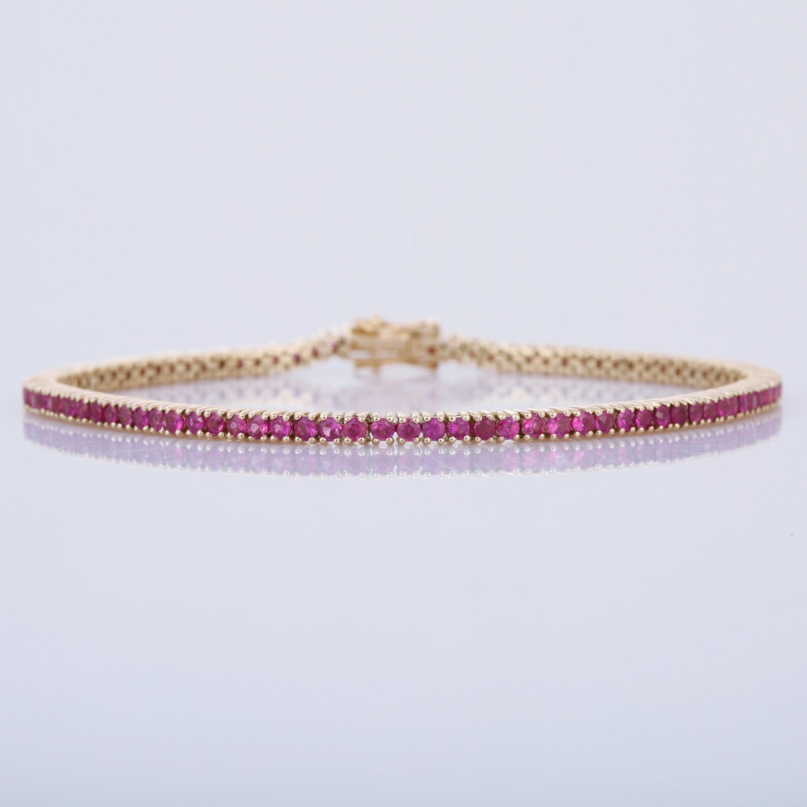 Gold rhodolite bracelet Clearance