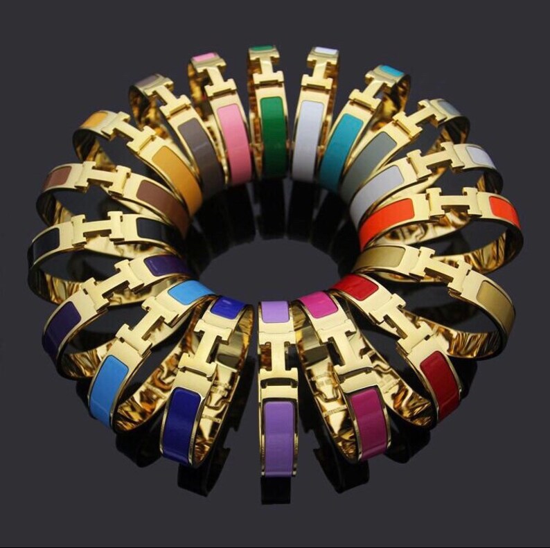 Designer inspired braceletsh logo ornament stainless steel Etsy