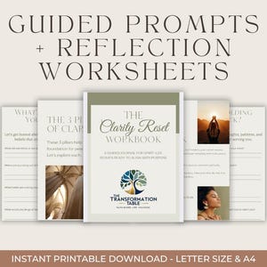 Clarity Reset Workbook | Printable Self Discovery Journal | Mindset Reset PDF | Digital Download