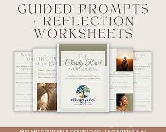 Clarity Reset Workbook | Printable Self Discovery Journal | Mindset Reset PDF | Digital Download