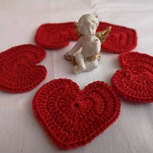 Cuori all'uncinetto applique Regalo di San Valentino Decorazioni a cuore Piccolo Regalo di cuore all'uncinetto Regalo dolce Regalo d'amore Regalo di San Valentino