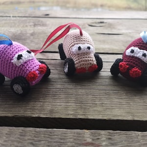 Crib Toy Crochet Car With Rattle Inside, small car toy, Little crochet toy, Crochet Rattle Toy, Handmade crib mobile toy, Gift for baby  boy