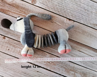 Cane bassotto all'uncinetto, Bambino giocattolo flessibile, Cane all'uncinetto, Bassotto all'uncinetto, Amigurumi Uncinetto, Regalo bambino fatto a mano, bassotto Amigurumi