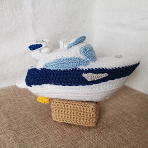 Gehäkelte Premium Yacht, Gehäkelte Yacht, See Ocean Fahrzeug, Sammlerstücke, Segeln Häkeln Yacht Spielzeug, Handgemachtes Spielzeug, Amigurumi