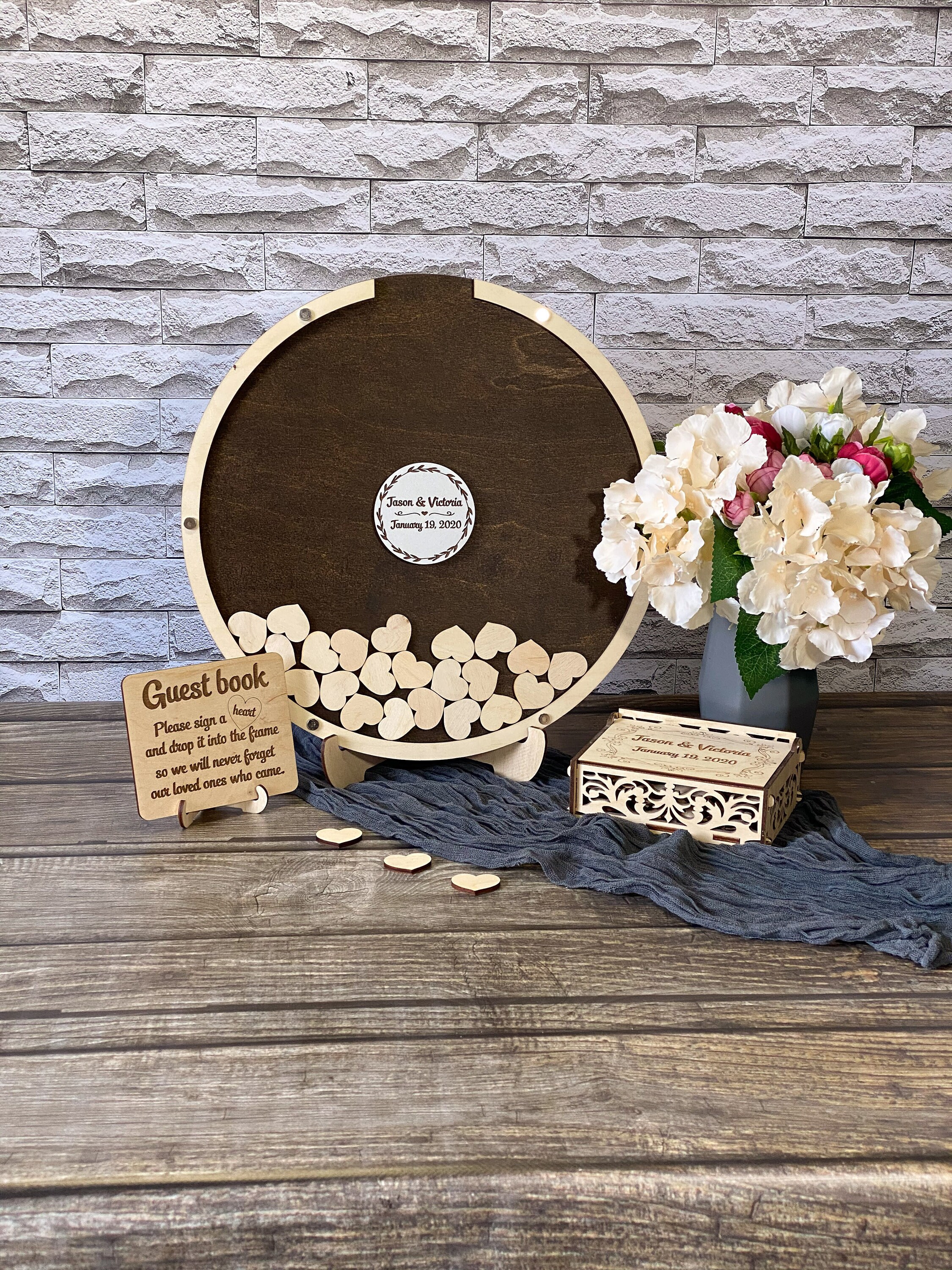 Circle Alternative Wedding Guest Book Wedding guestbook Etsy