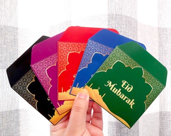 Eid Money Envelopes/Wallets || Pack of 5 or 10 || Quality paper matte finish || Tracked 24 Royal Mail delivery