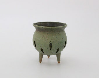 Mini orchid pot, Three legged pot, Handcrafted ceramic