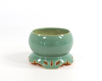 Plant pot, Orchid pot, Three legged pot, Handcrafted ceramic