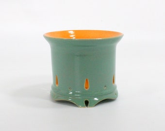 Plant pot, Orchid pot, handcrafted ceramic,