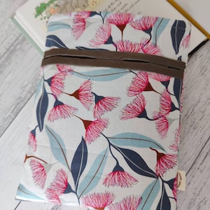 Aussie Gumnut Book Sleeve Pouch Cover, Cotton Padded Book Cover, Book Pouch, Mother&#39;s Gift, Girlfriend Gift