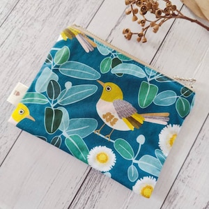 Australian Native Birds Coin Purse, Zipper Coin Purse, Small Ladies Purse