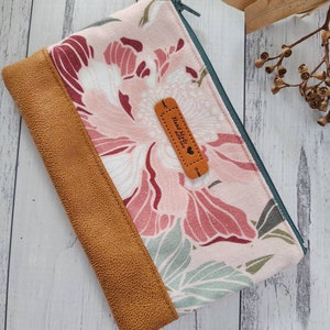 Bolsa de embreagem com zíper de flores silvestres australianas, bolsa, carteira, bolsa de maquiagem, bolsa de viagem. Feito à mão em Sydney