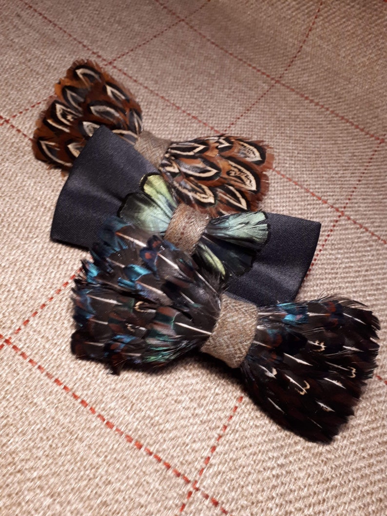 charleston feather bow ties