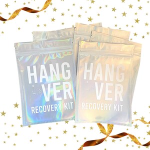 Hangover Recovery Kit, Glamour Recovery Kit, Bachelorette Party Favor, Bridal Party Gift, I Do Crew, Wedding Party Gifts, Bachelorette Party bag with design only