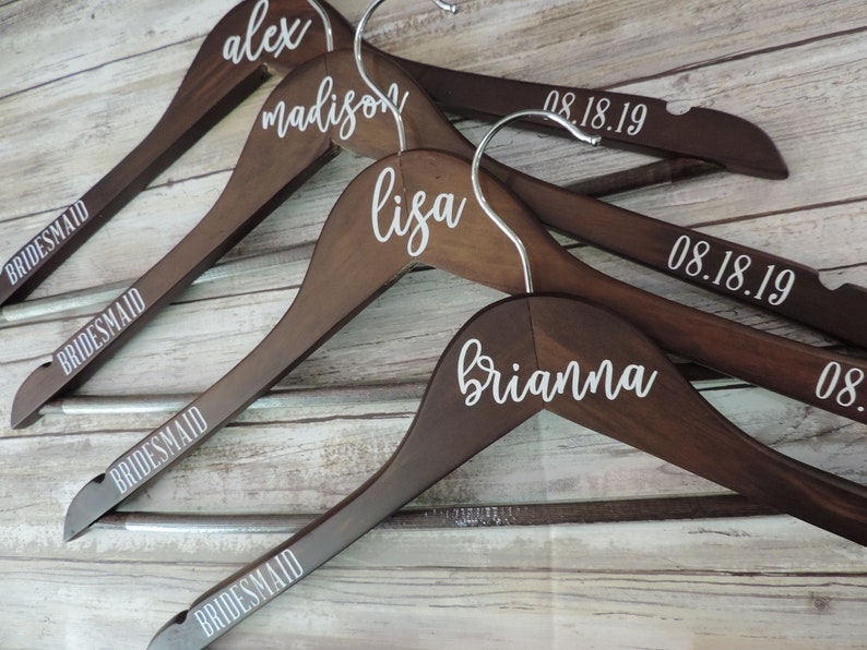 Personalized Bridesmaid Hangers Bride Hangers Custom Clothes Etsy