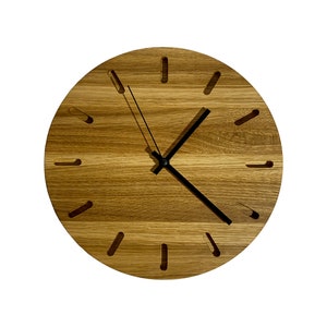 Eichenholz Wanduhr, Wanddekor, Wohnkultur, Design Wanduhr