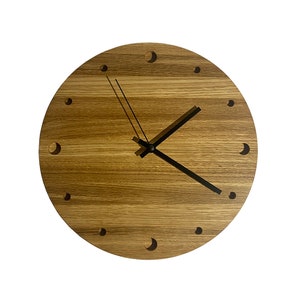 Oak Wood Wall Clock, Wall Decor, Home Decor, Design Wall Clock