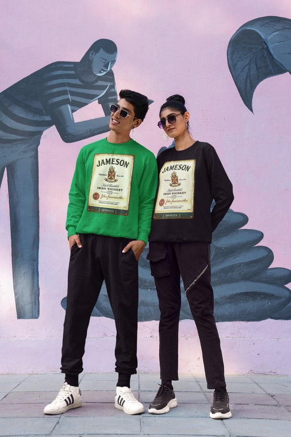 Jameson Irish Whiskey Unisex Crewneck Sweatshirt or Tshirt Jameson Fan Gift St. Patrick s Day Alcohol Drinking Sunday Funday Etsy