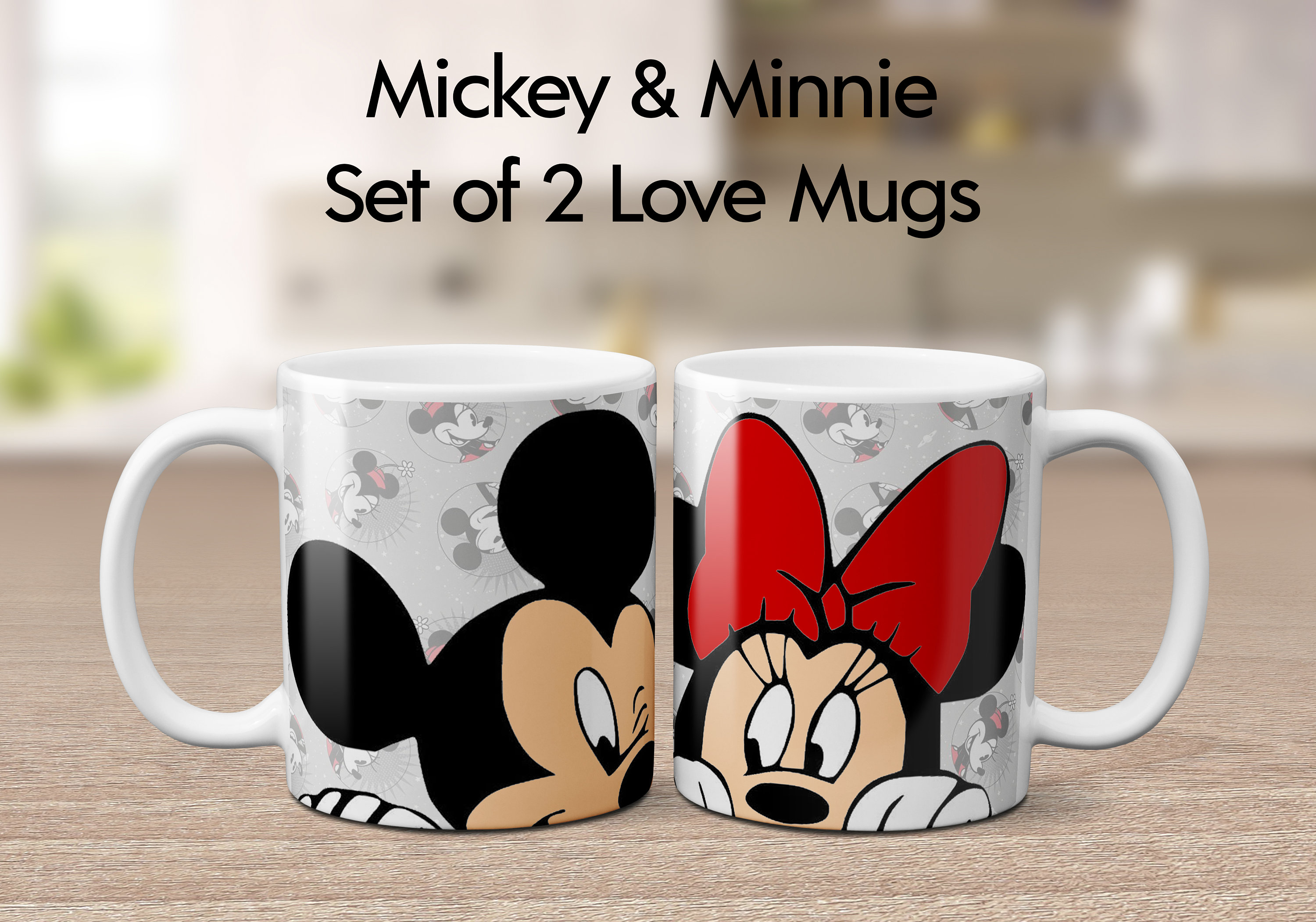 Disney Cup and Socks Gift Set Mickey Minnie Gifts for Women, Red - Mic