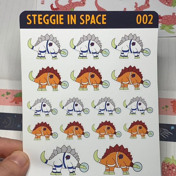 Steggie in Space Sticker Sheet for Planners