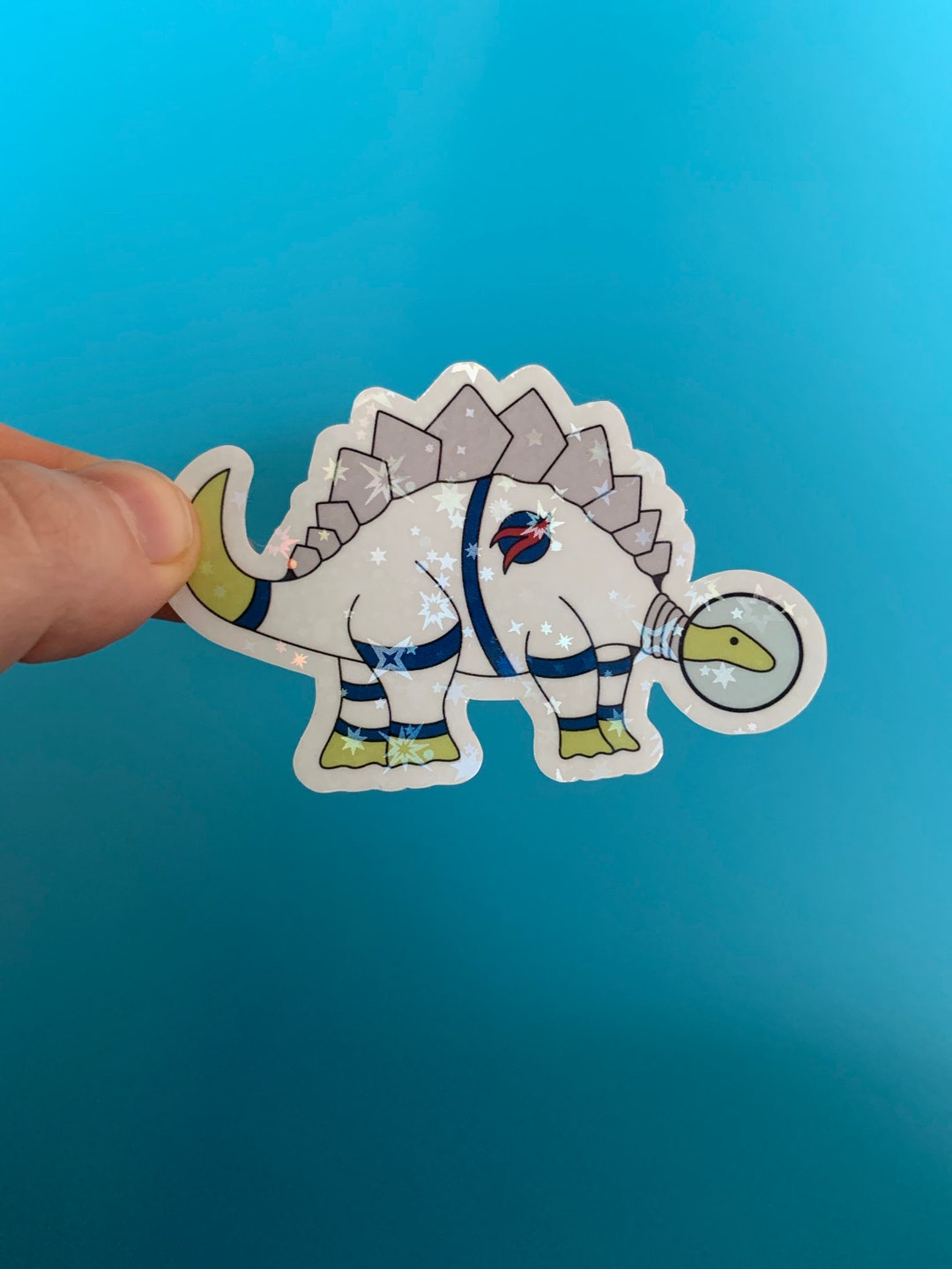 Dinosaur Time Rover Sticker Dinosaur in Space Vinyl Sticker, Holographic Sticker for Planners ...