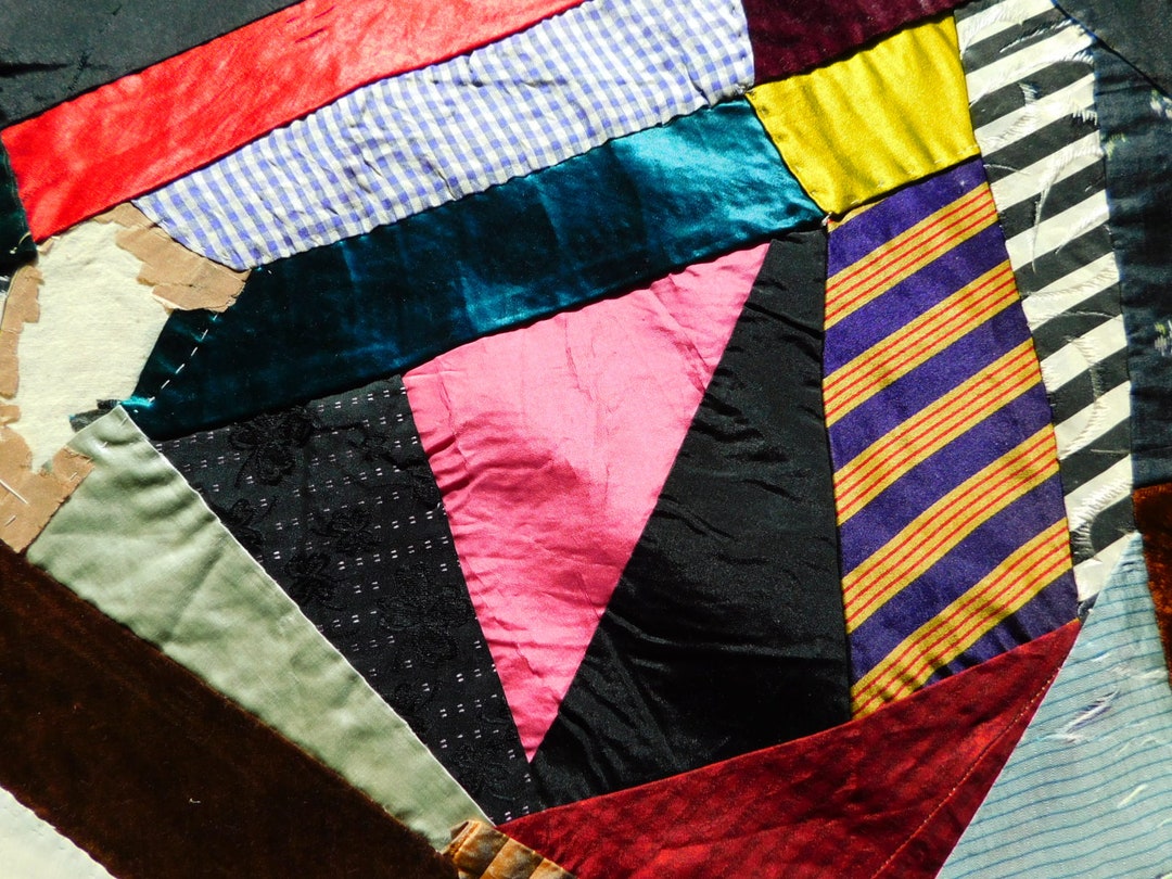 Vintage/antique Crazy Quilt Squares, Circa 1880s1900s, From the US