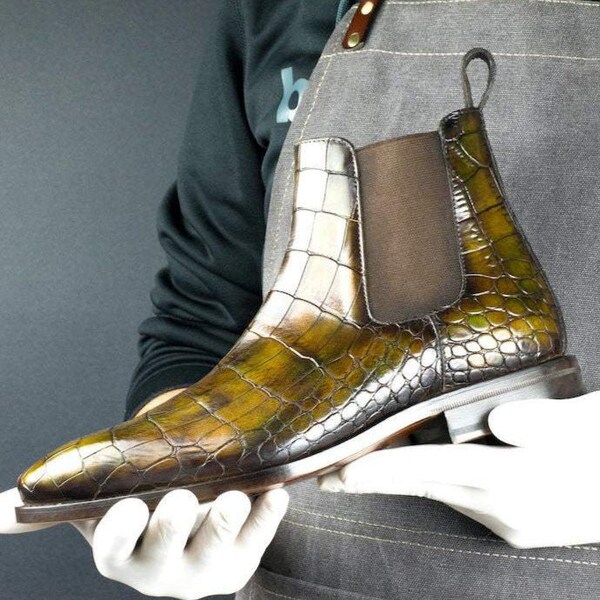 Croc Cairo Patina Chelsea Goodyear Welt Boot Limited Edition