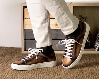 Zapatillas deportivas para hombre Patina Burgundy 5698