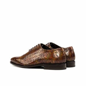 Men's Wholecut Goodyear welt patina shoes Egyptian limited edition large size extra wide image 3