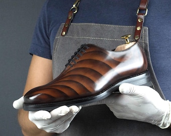 Zapatos Goodyear Welt con pátina Dune de color coñac para hombre, edición limitada