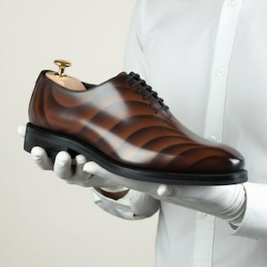 Men's Cognac Dune Patina Wholecut Goodyear Welt Shoes Limited Edition