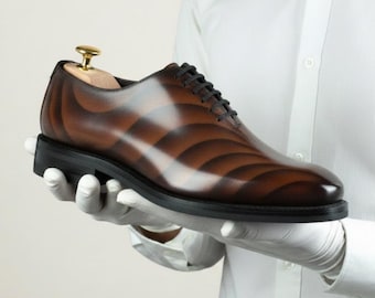 Men's Cognac Dune Patina Wholecut Goodyear Welt Shoes Limited Edition
