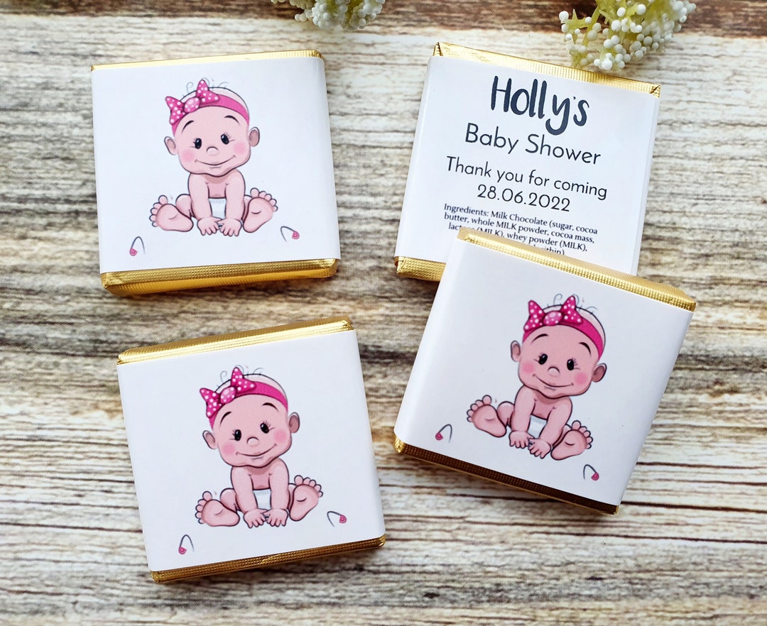 Personalised Chocolate Baby Girl Baby Shower Party Favours Etsy New