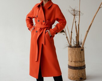 womens orange winter coats