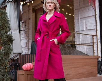 fuchsia winter coat