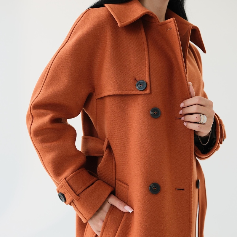 Wool Winter Trench Coat