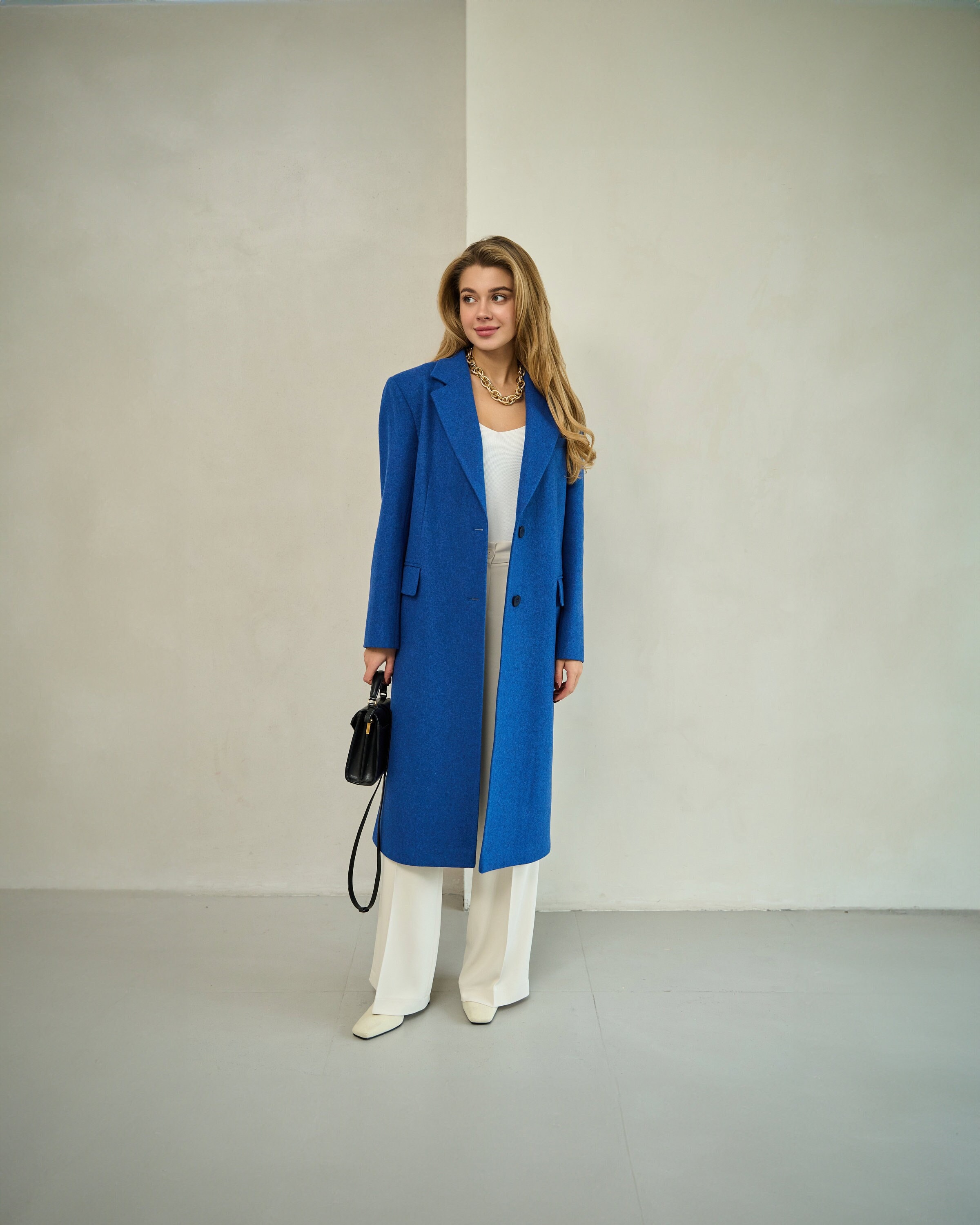 Electric Blue Coat Etsy UK