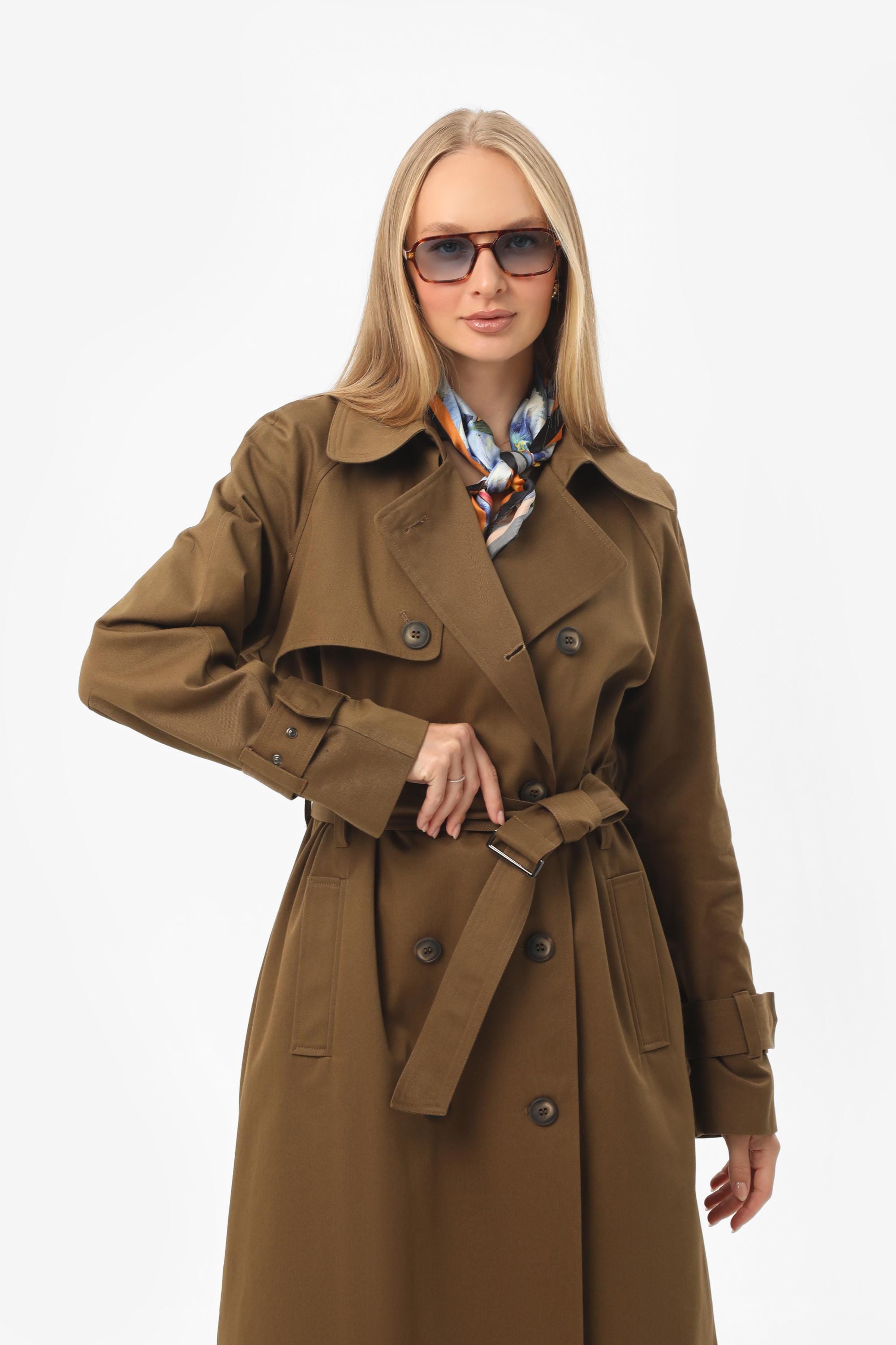 Chocolate Brown Cotton Trench Coat – Long Spring/fall Overcoat