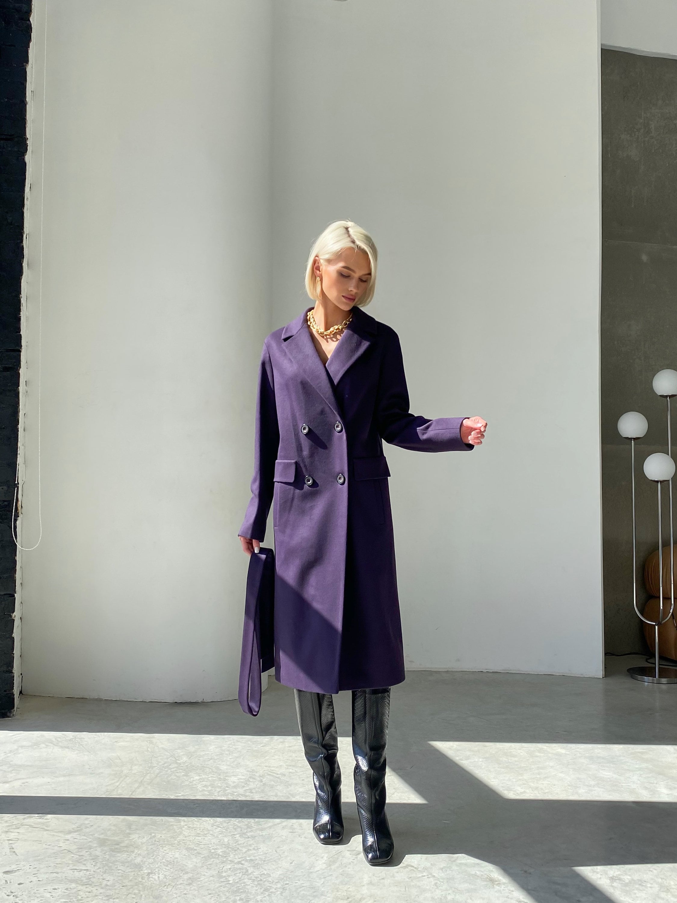SHAREEF ZEBRA LONG COAT パープル SHAREEF 【公式通販】