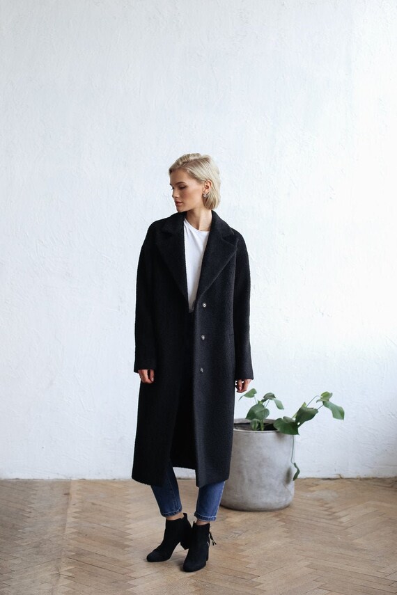 black alpaca coat